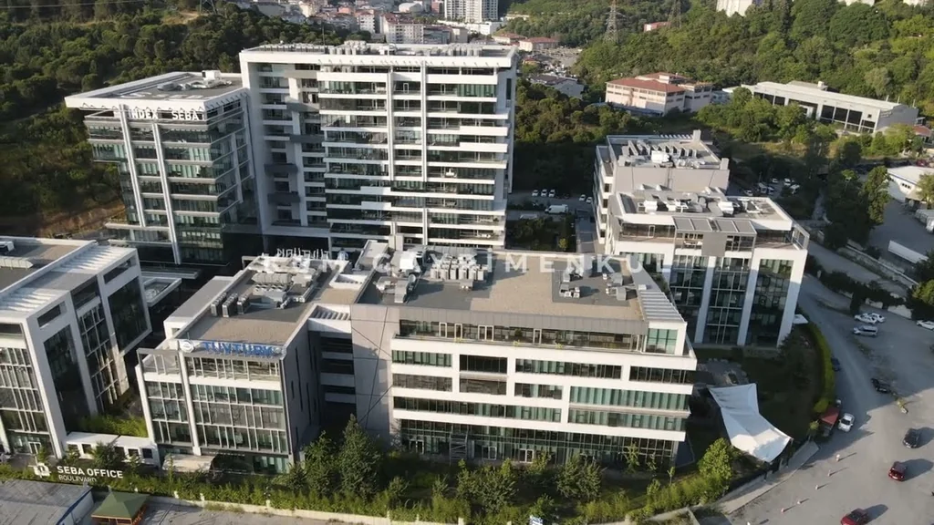 Office complex seen from above
