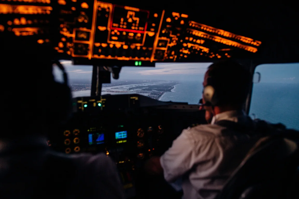 Pilots in a cockpit