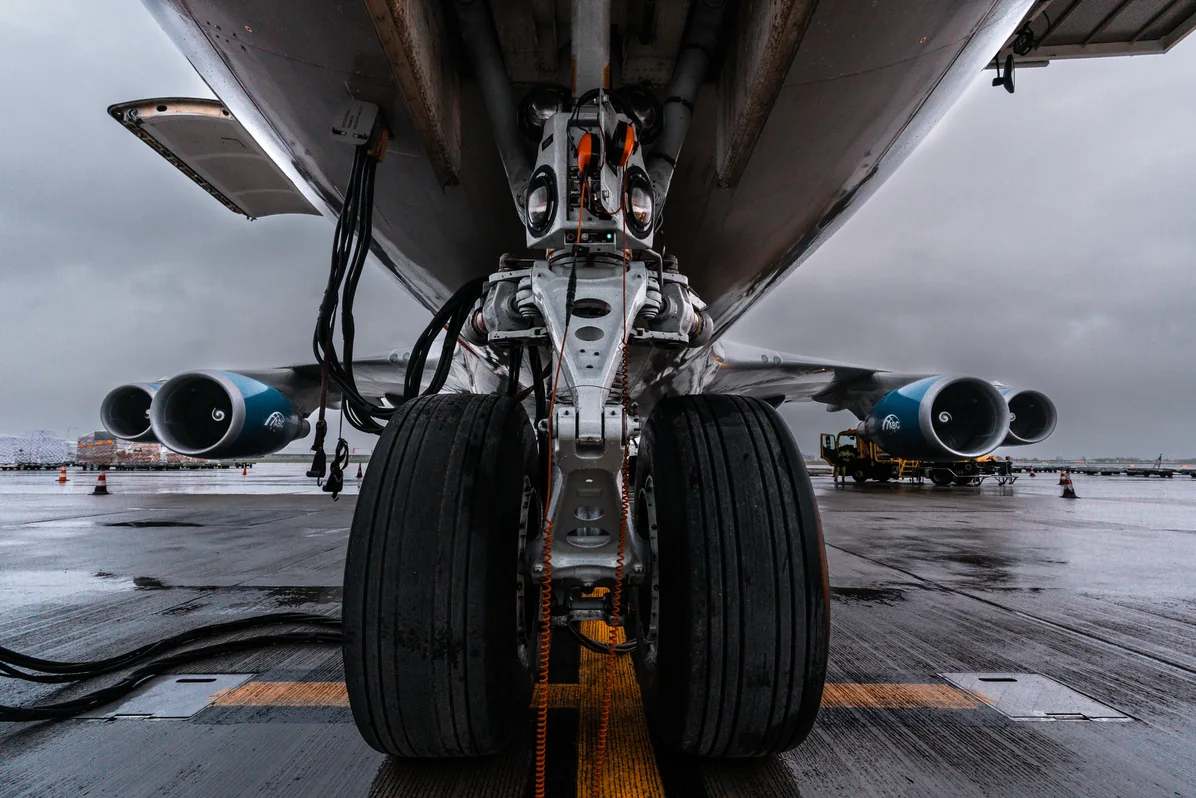 Aircraft nose on the apron